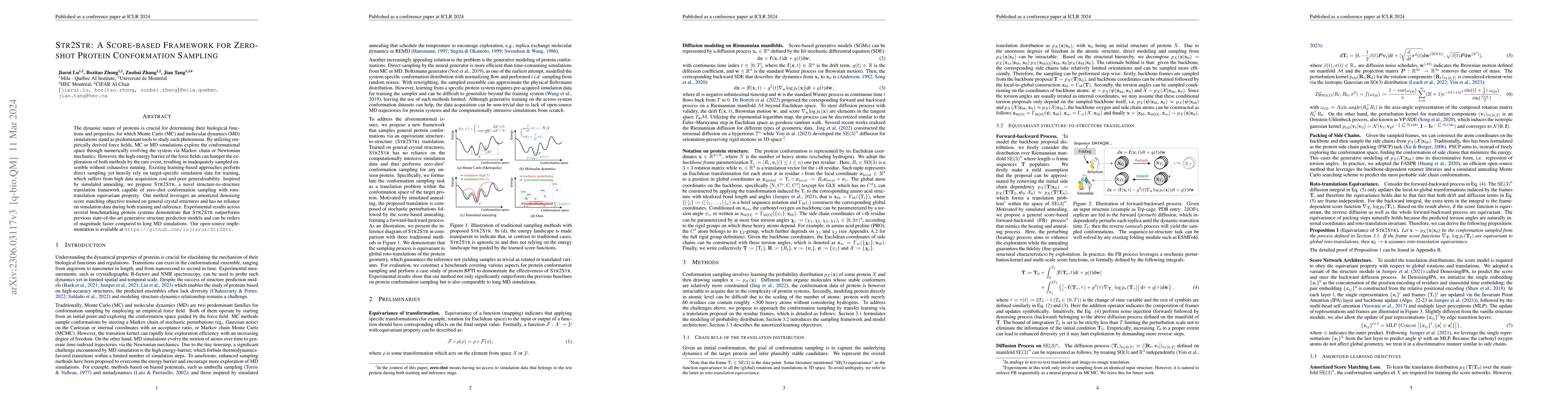 Thumbnail for Str2Str: A Score-based Framework for Zero-shot Protein Conformation
  Sampling