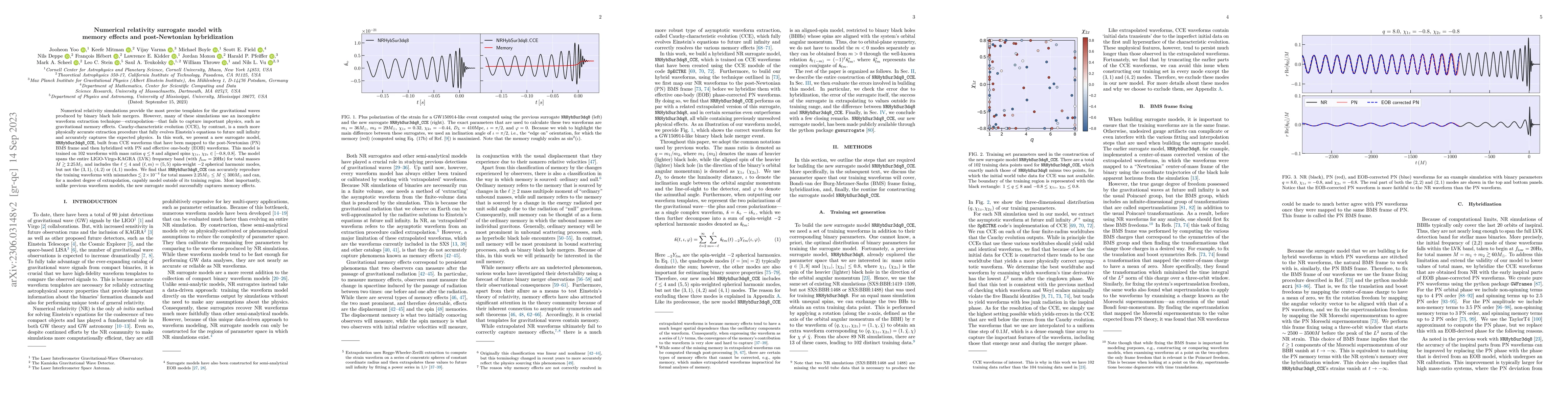Thumbnail for Numerical relativity surrogate model with memory effects and
  post-Newtonian hybridization