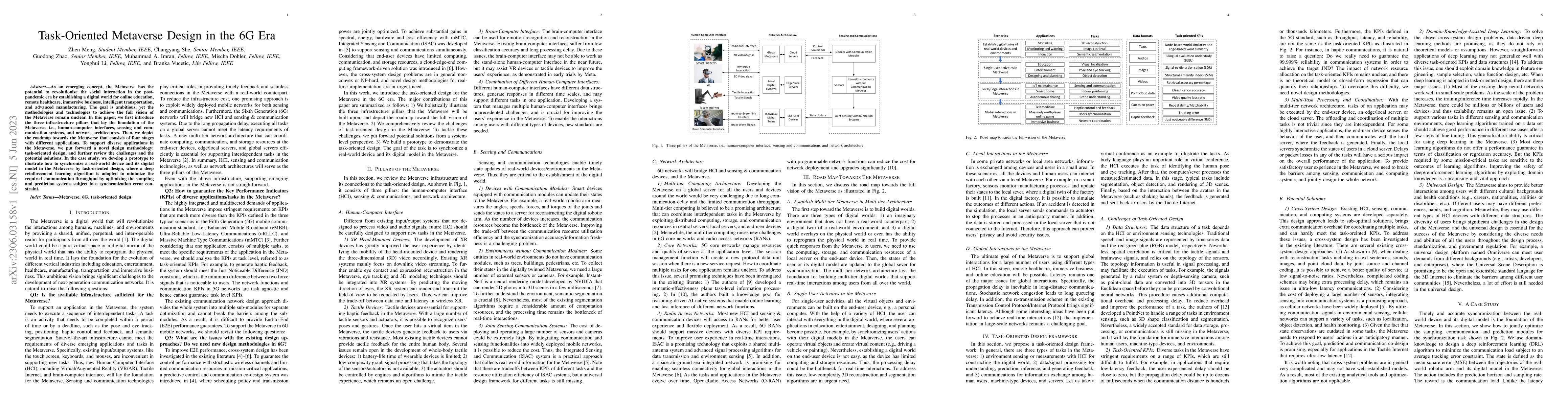 Thumbnail for Task-Oriented Metaverse Design in the 6G Era