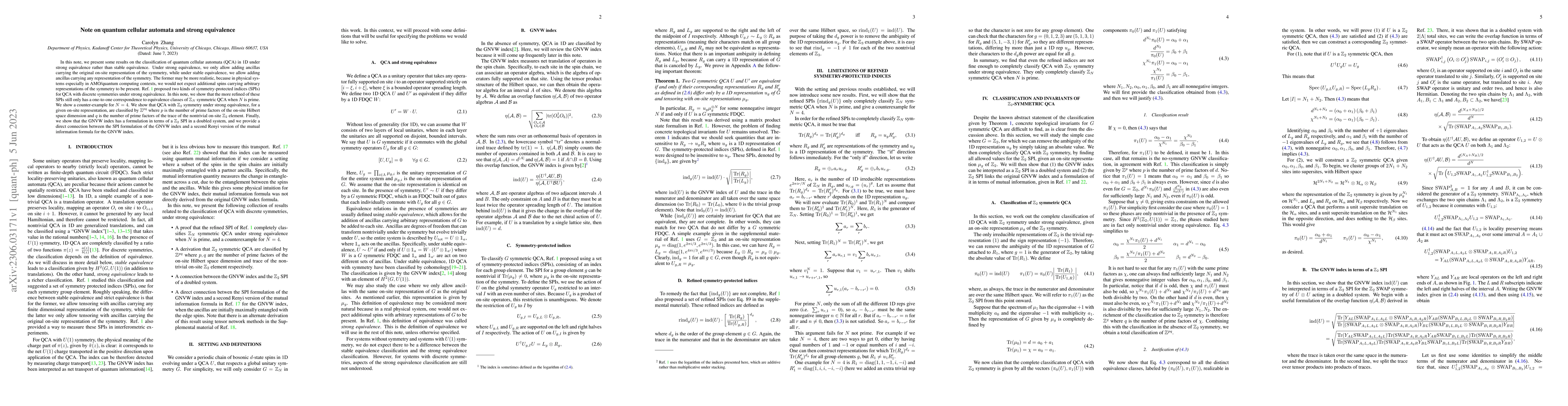 Thumbnail for Note on quantum cellular automata and strong equivalence