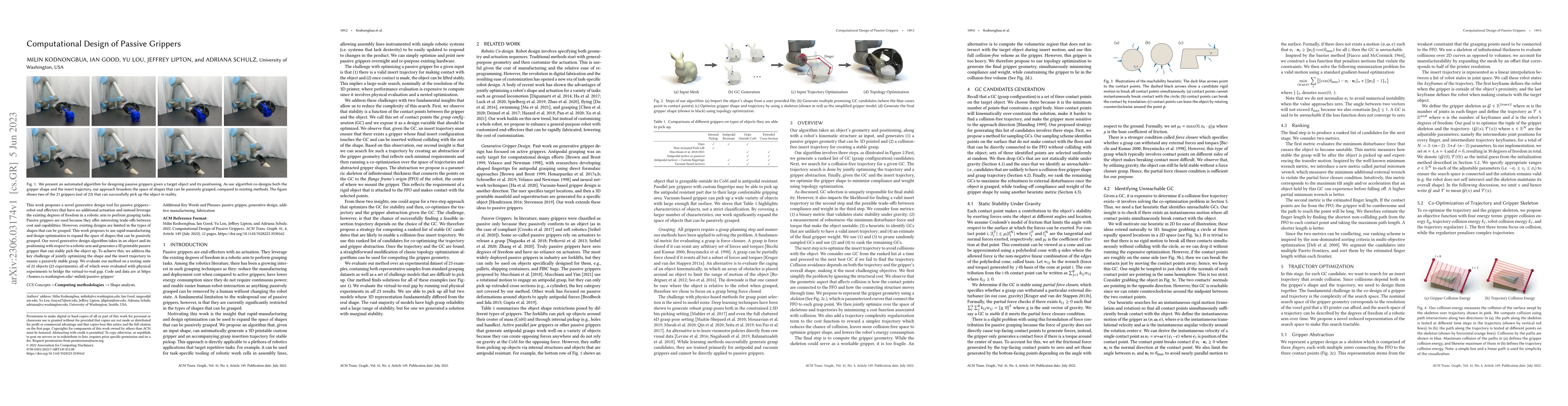 Thumbnail for Computational Design of Passive Grippers