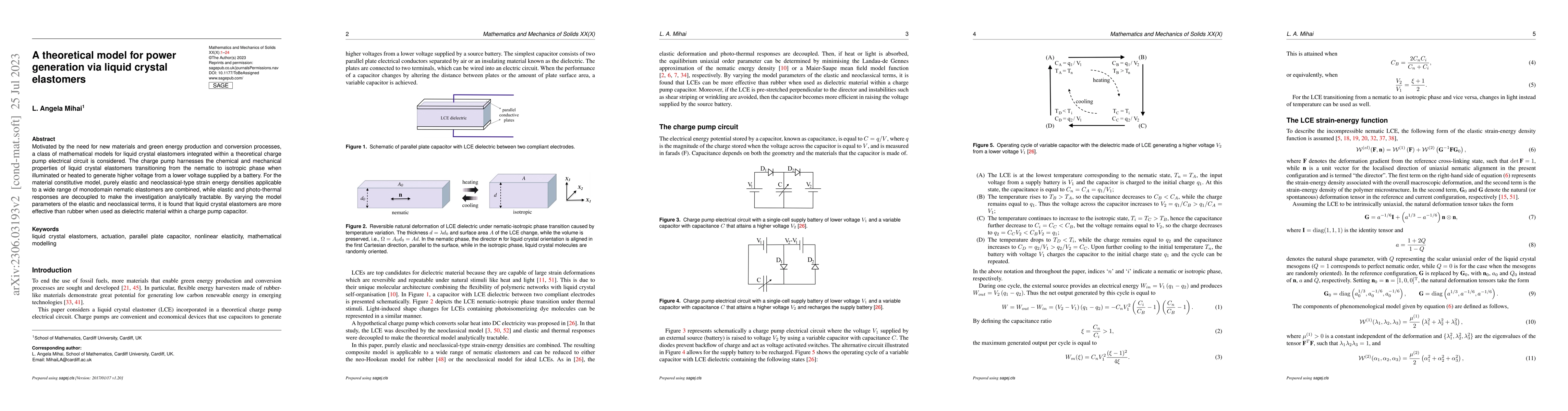 Thumbnail for A theoretical model for power generation via liquid crystal elastomers