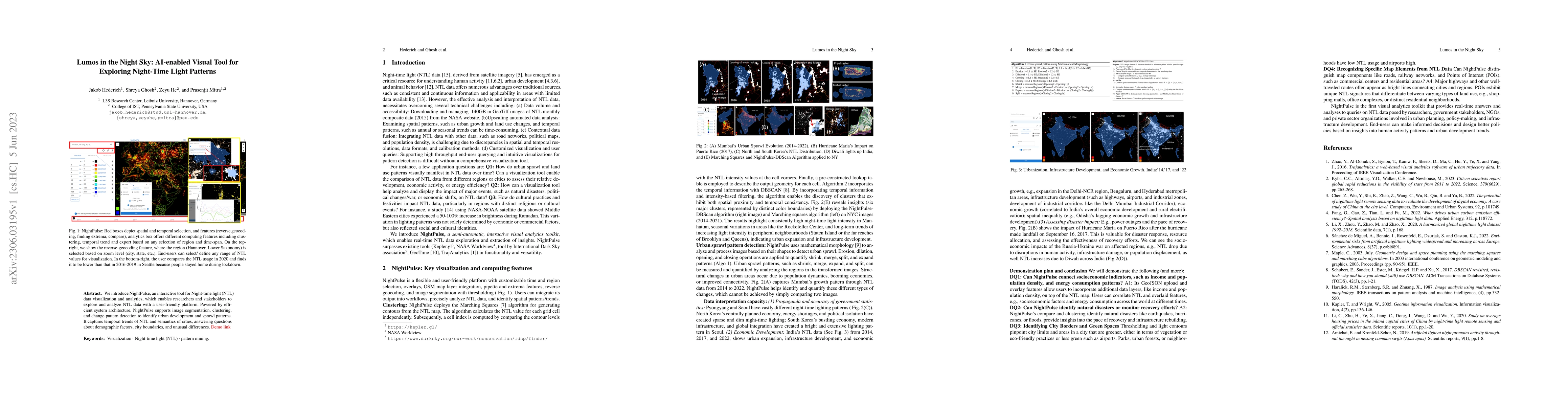 Thumbnail for Lumos in the Night Sky: AI-enabled Visual Tool for Exploring Night-Time
  Light Patterns