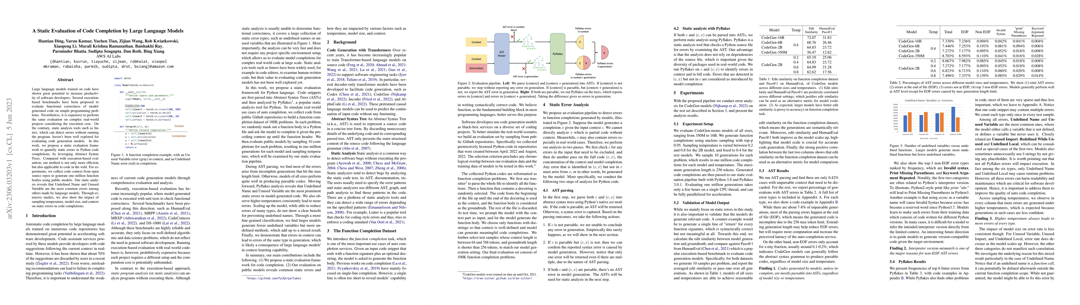 Thumbnail for A Static Evaluation of Code Completion by Large Language Models