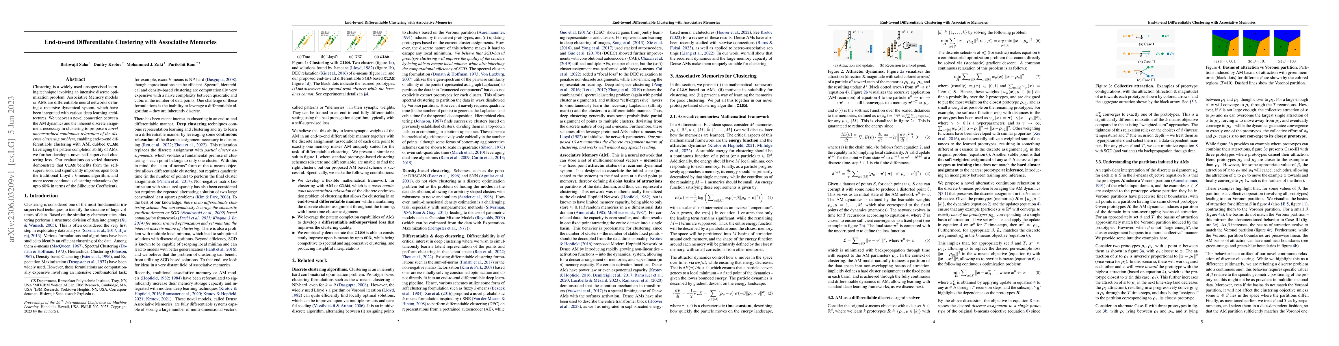 Thumbnail for End-to-end Differentiable Clustering with Associative Memories