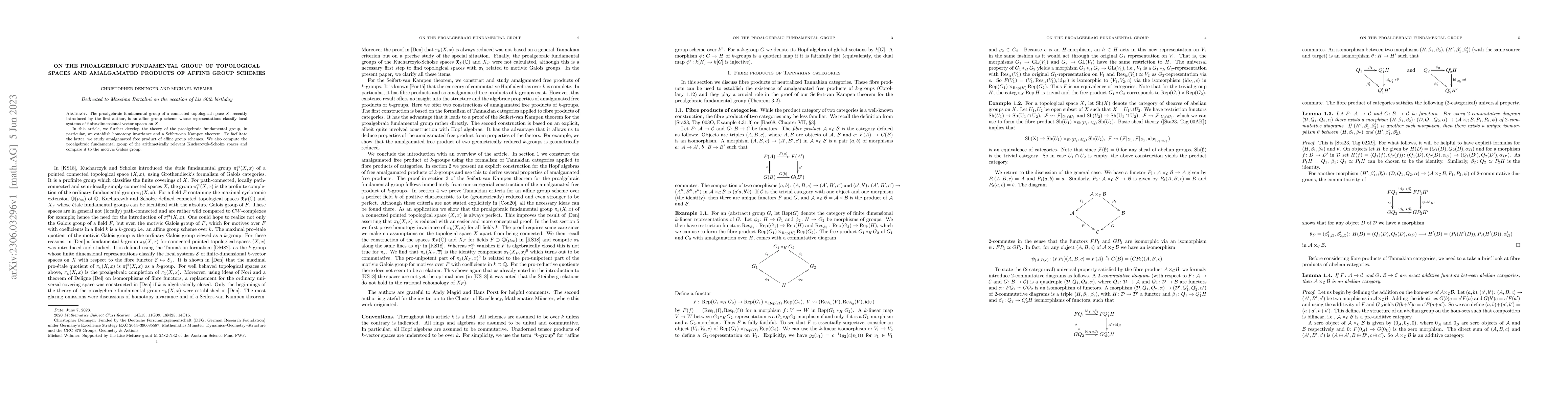 Thumbnail for On the proalgebraic fundamental group of topological spaces and
  amalgamated products of affine group schemes