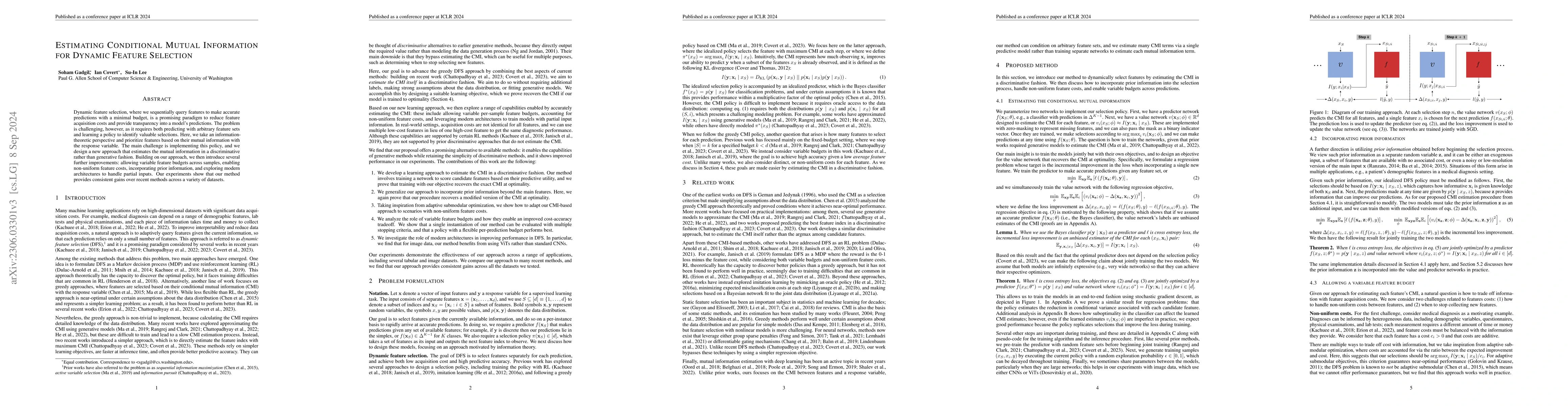 Thumbnail for Estimating Conditional Mutual Information for Dynamic Feature Selection