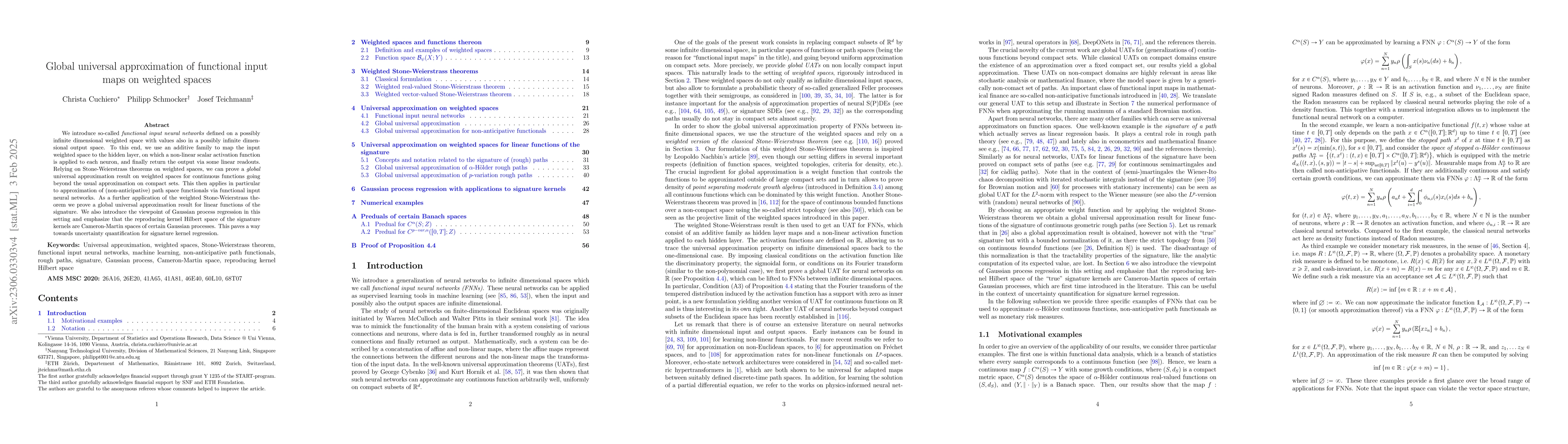 Thumbnail for Global universal approximation of functional input maps on weighted
  spaces