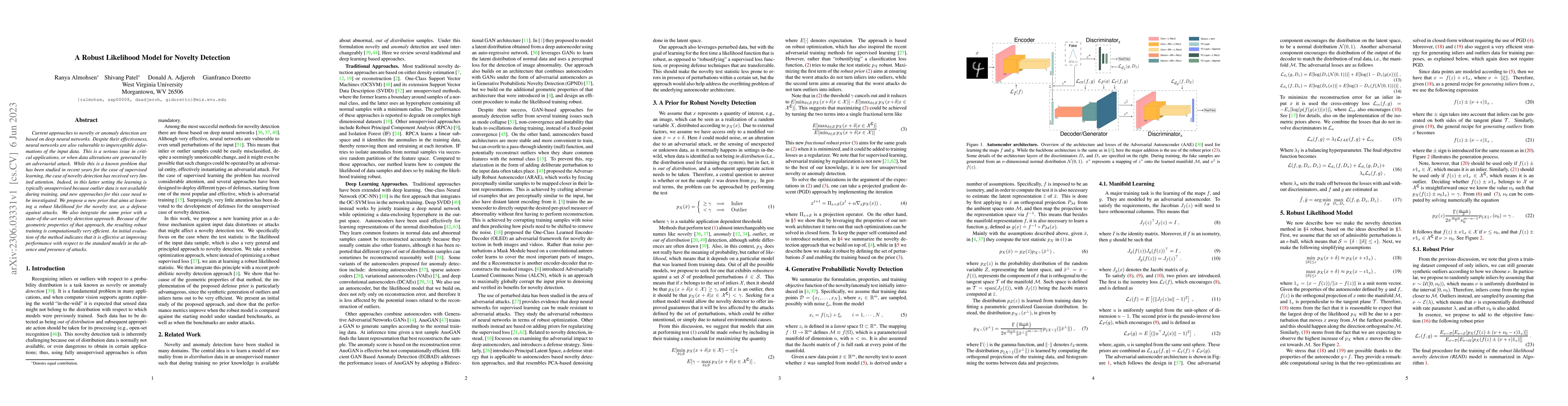 Thumbnail for A Robust Likelihood Model for Novelty Detection