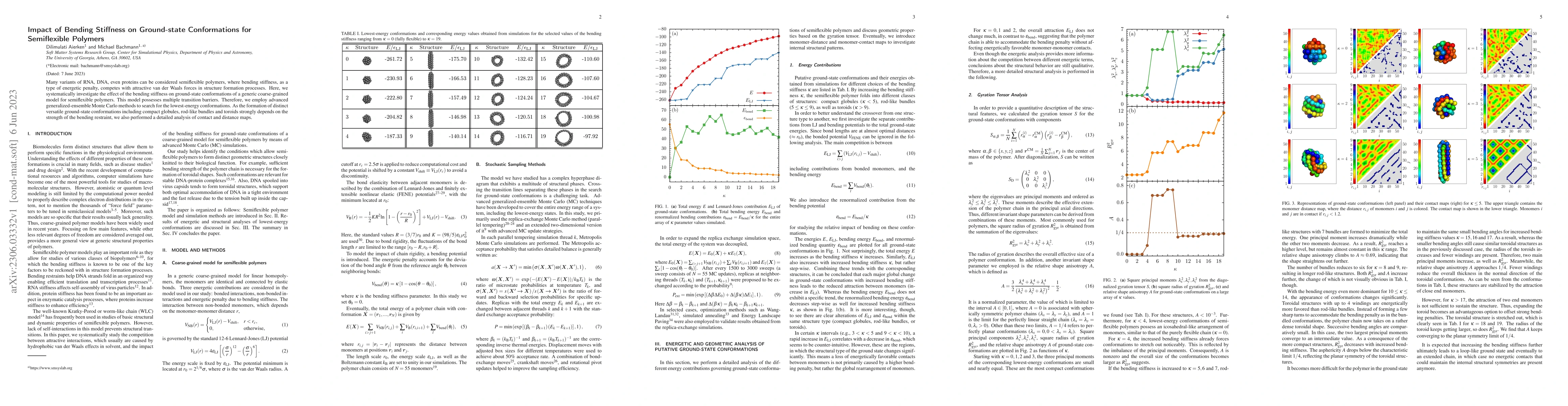 Thumbnail for Impact of bending stiffness on ground-state conformations for
  semiflexible polymers