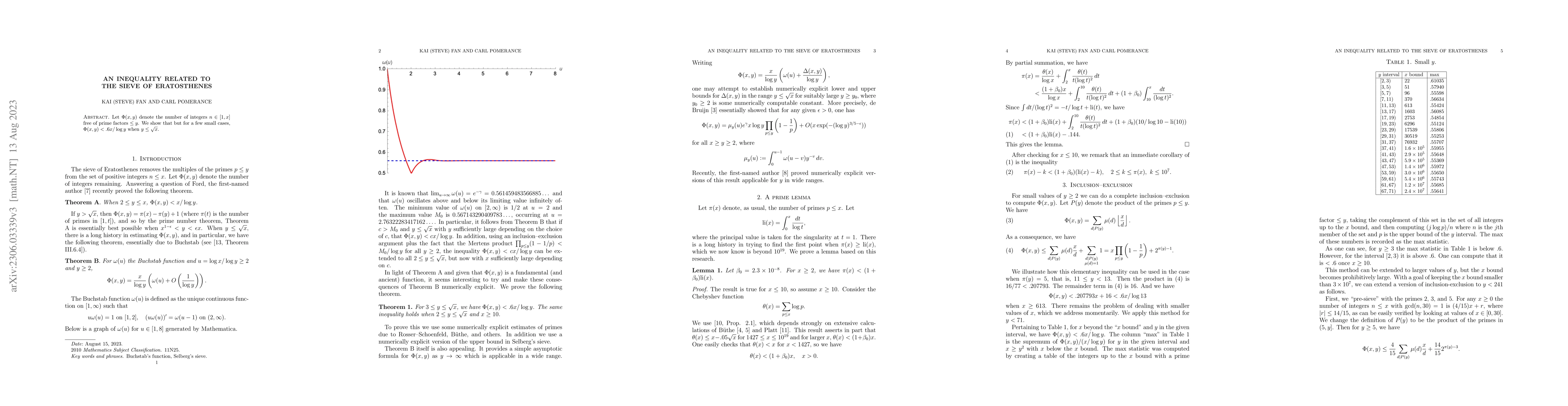 Thumbnail for An inequality related to the sieve of Eratosthenes