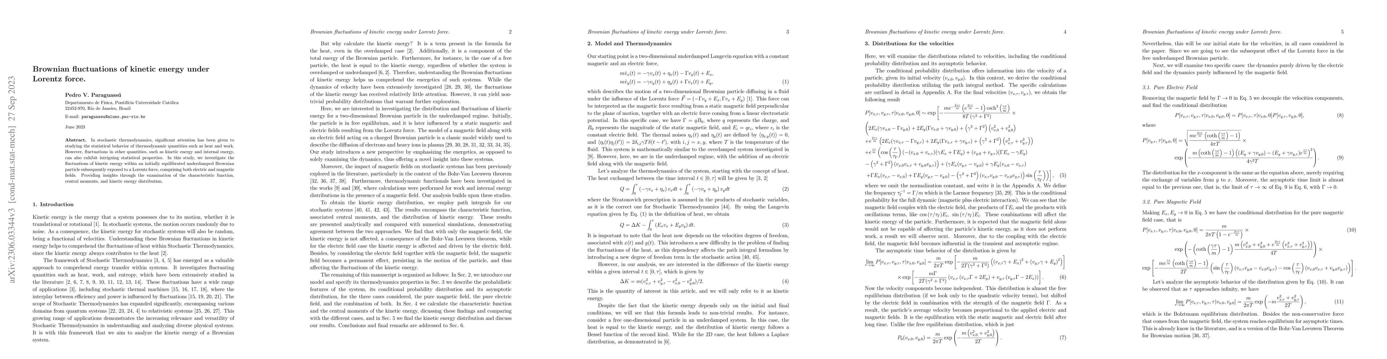 Thumbnail for Brownian fluctuations of kinetic energy under Lorentz force