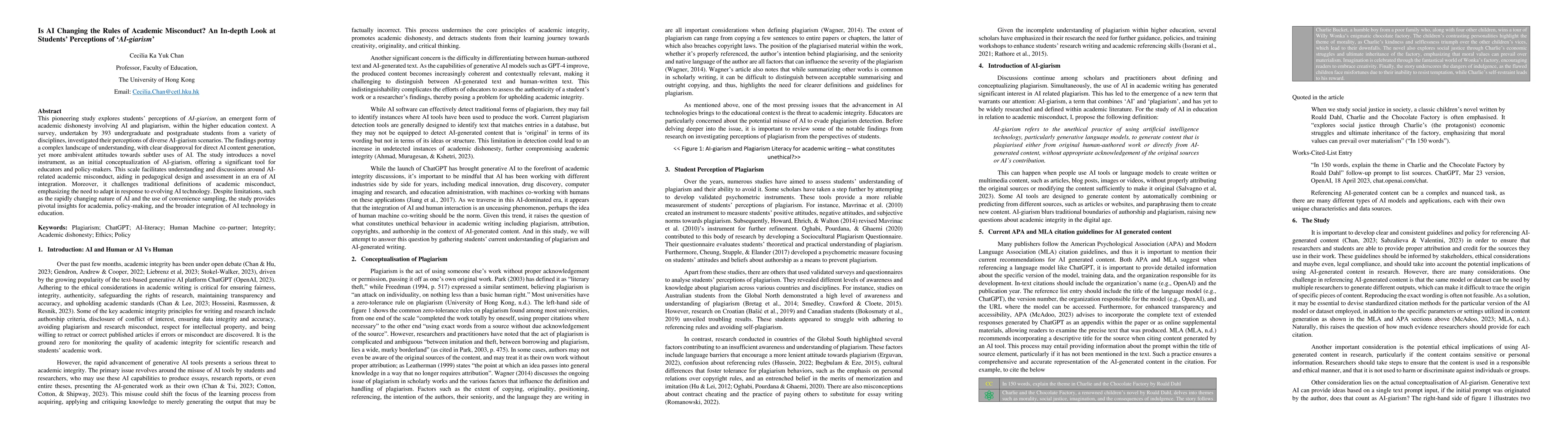 Thumbnail for Is AI Changing the Rules of Academic Misconduct? An In-depth Look at
  Students' Perceptions of 'AI-giarism'