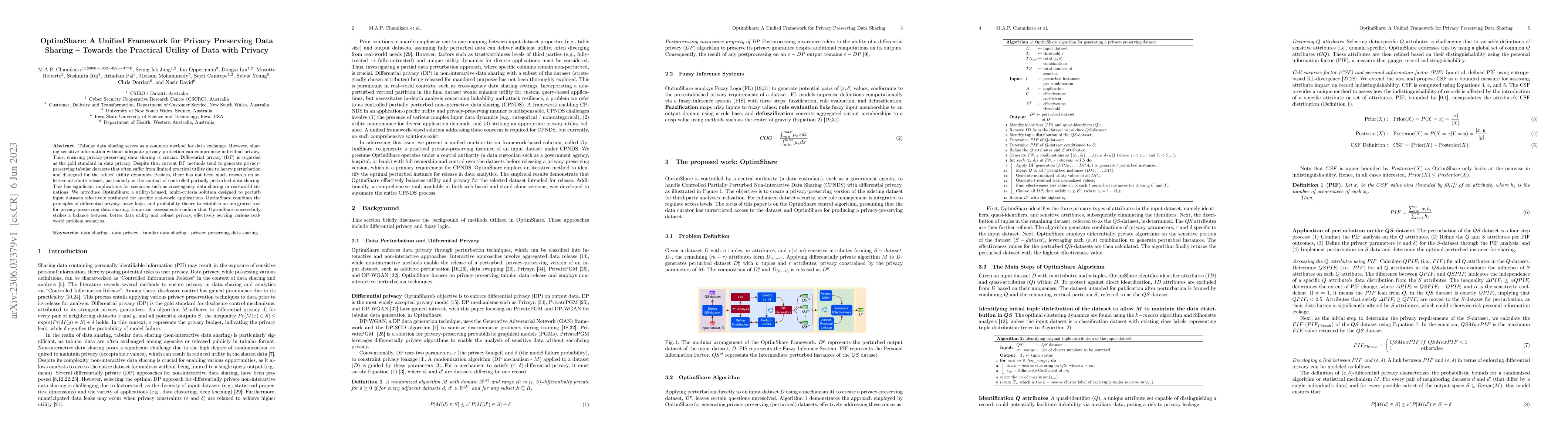 Thumbnail for OptimShare: A Unified Framework for Privacy Preserving Data Sharing --
  Towards the Practical Utility of Data with Privacy