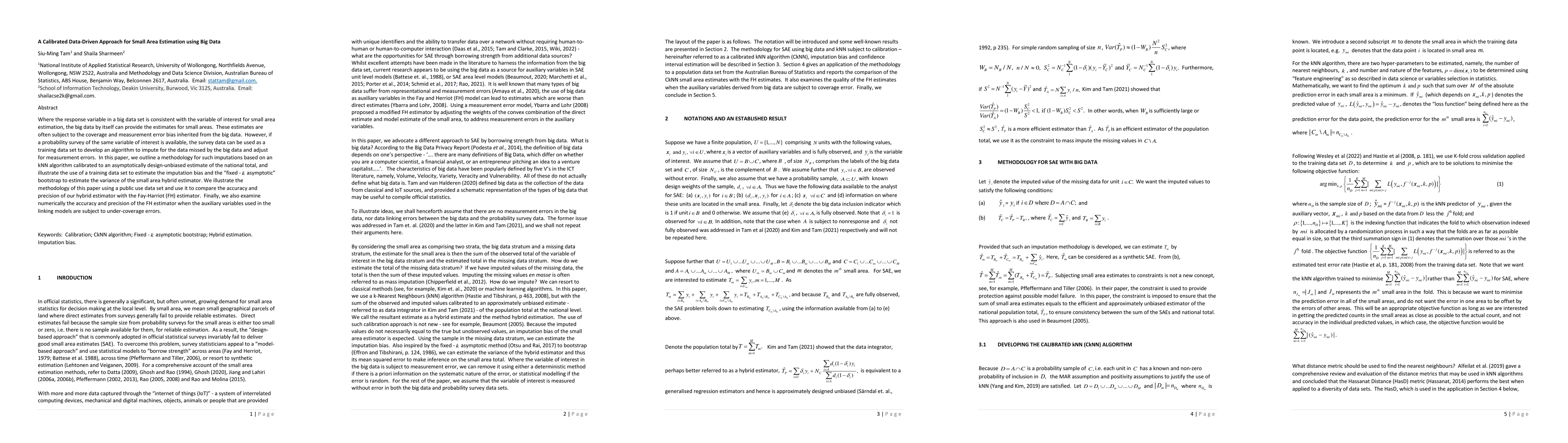 Thumbnail for A Calibrated Data-Driven Approach for Small Area Estimation using Big
  Data