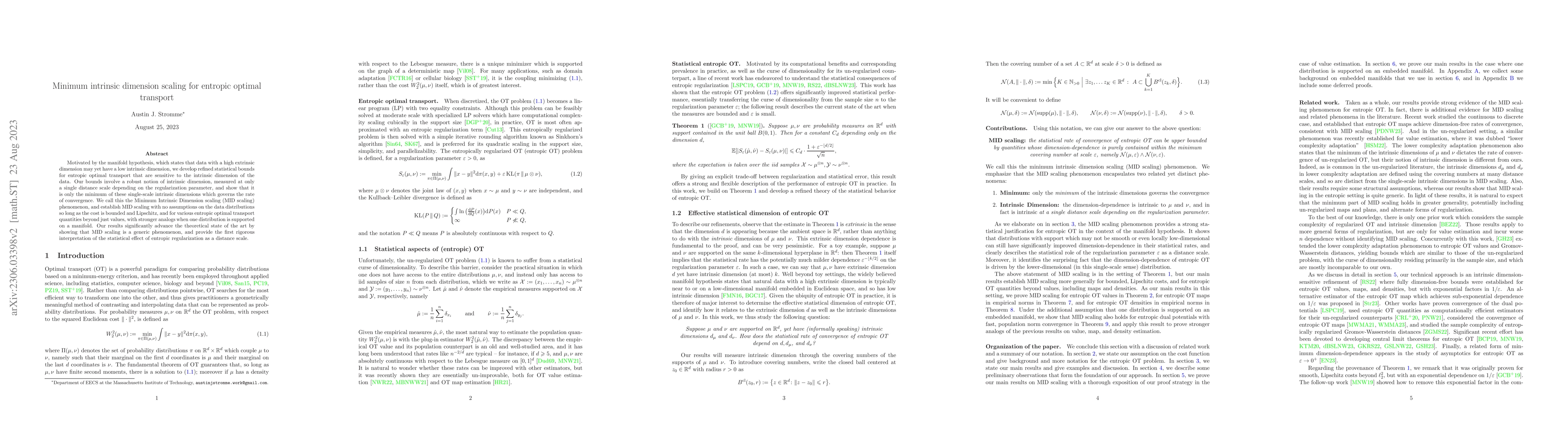 Thumbnail for Minimum intrinsic dimension scaling for entropic optimal transport