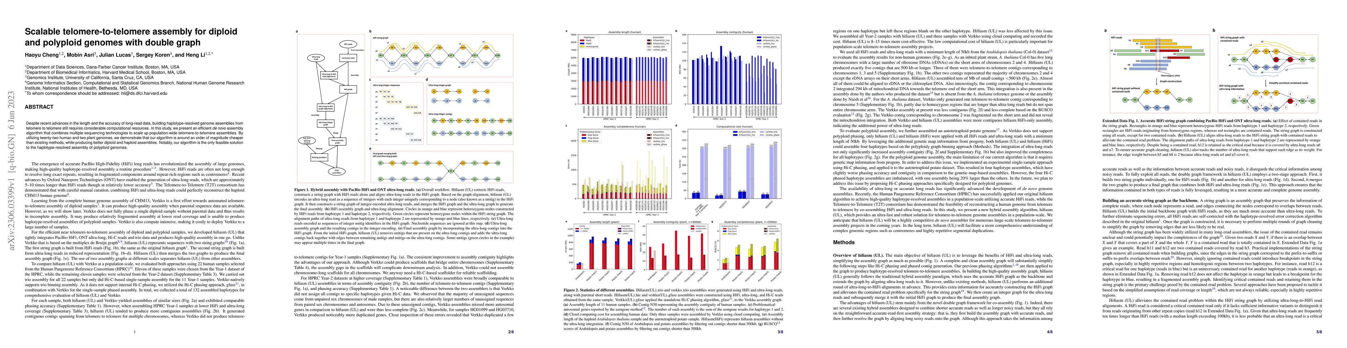 Thumbnail for Scalable telomere-to-telomere assembly for diploid and polyploid genomes
  with double graph