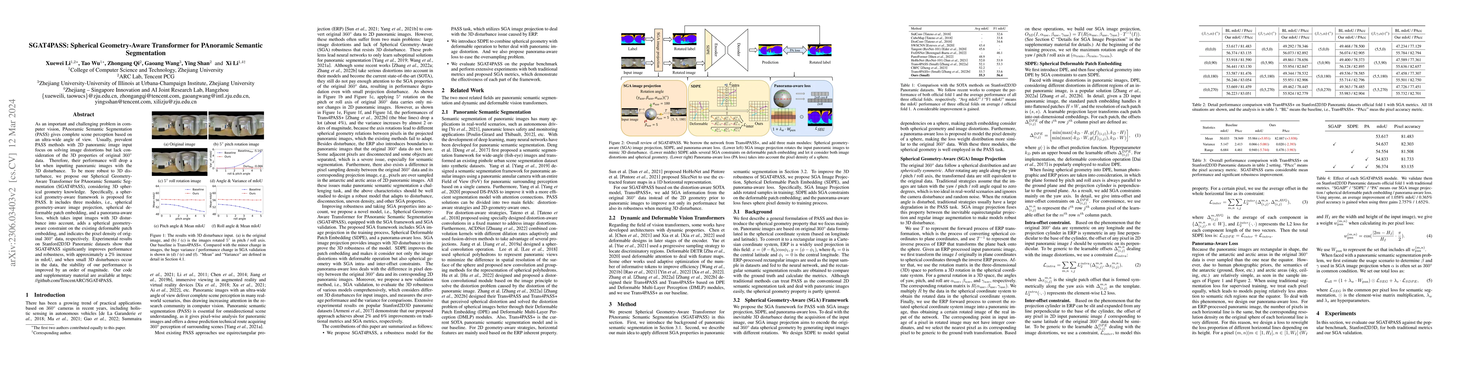 Thumbnail for SGAT4PASS: Spherical Geometry-Aware Transformer for PAnoramic Semantic
  Segmentation