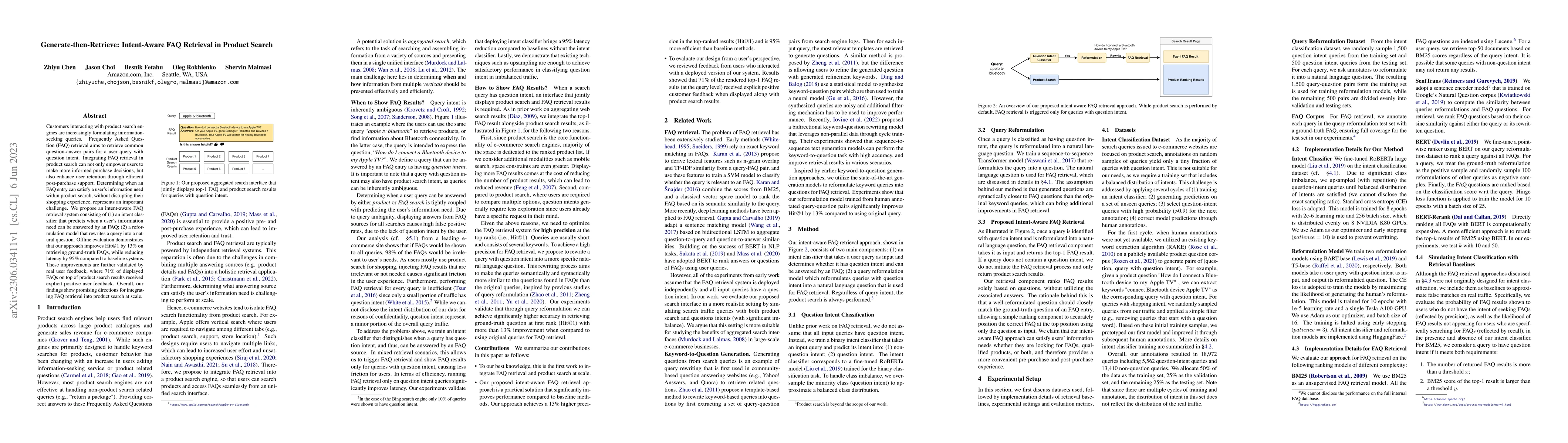 Thumbnail for Generate-then-Retrieve: Intent-Aware FAQ Retrieval in Product Search