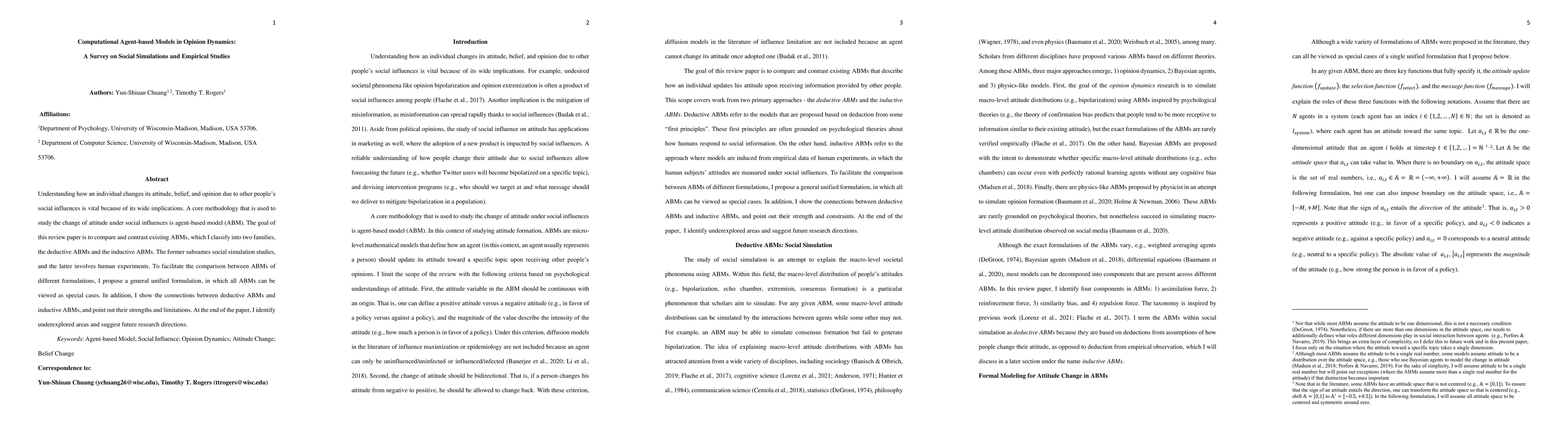 Thumbnail for Computational Agent-based Models in Opinion Dynamics: A Survey on Social
  Simulations and Empirical Studies