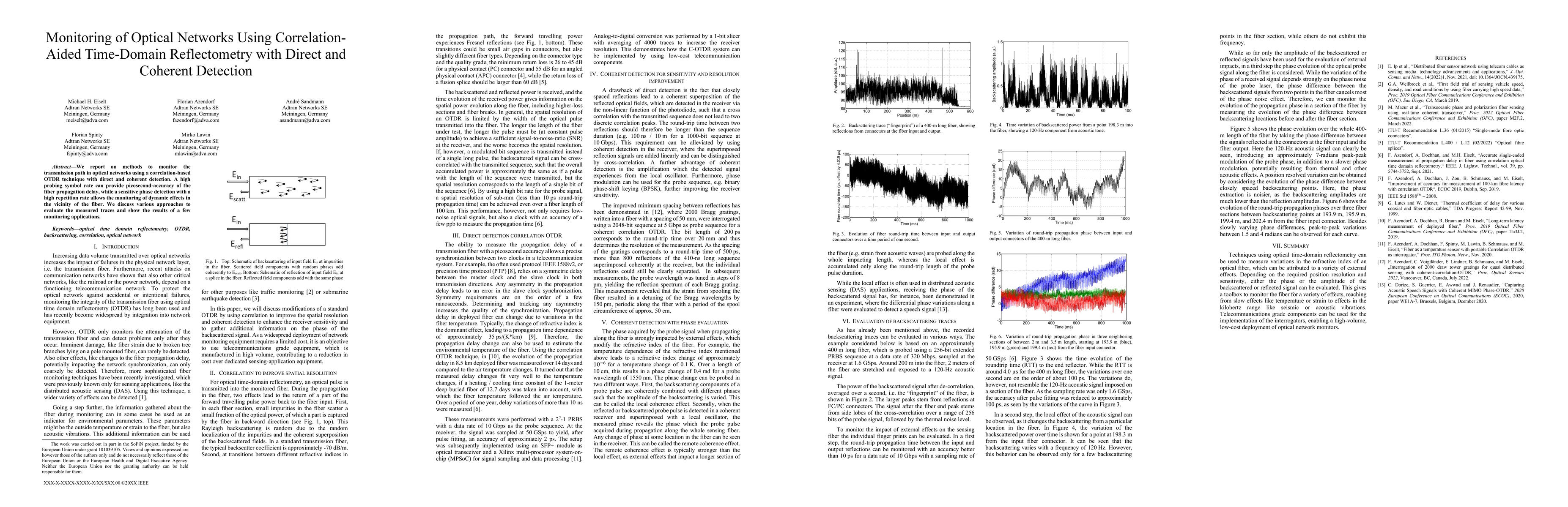 Thumbnail for Monitoring of Optical Networks Using Correlation-Aided Time-Domain
  Reflectometry with Direct and Coherent Detection