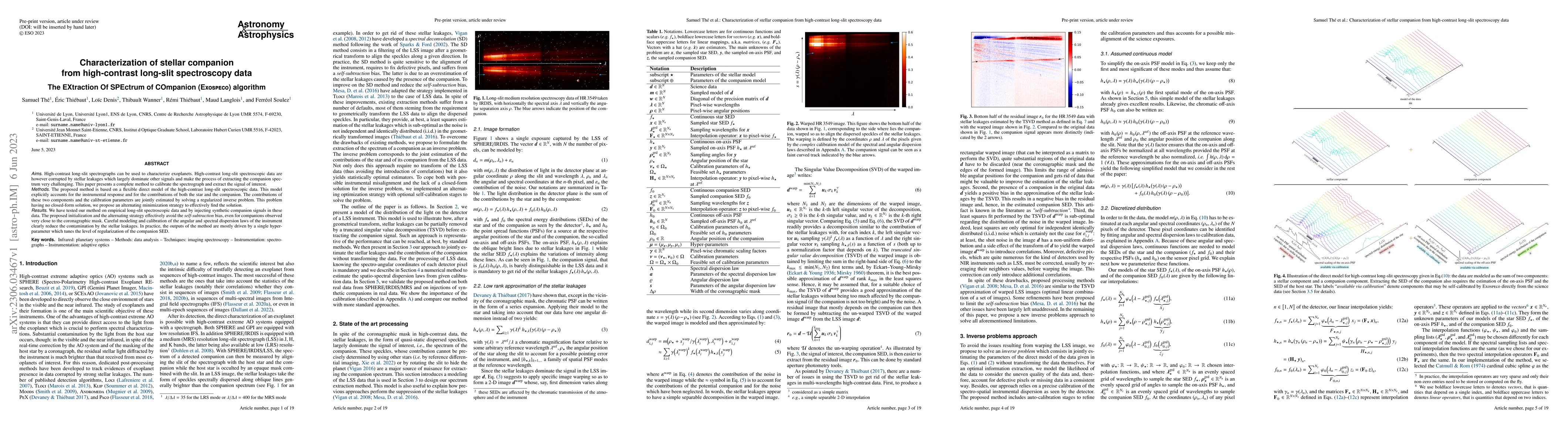 Thumbnail for Characterization of stellar companion from high-contrast long-slit
  spectroscopy data: The EXtraction Of SPEctrum of COmpanion (EXOSPECO)
  algorithm