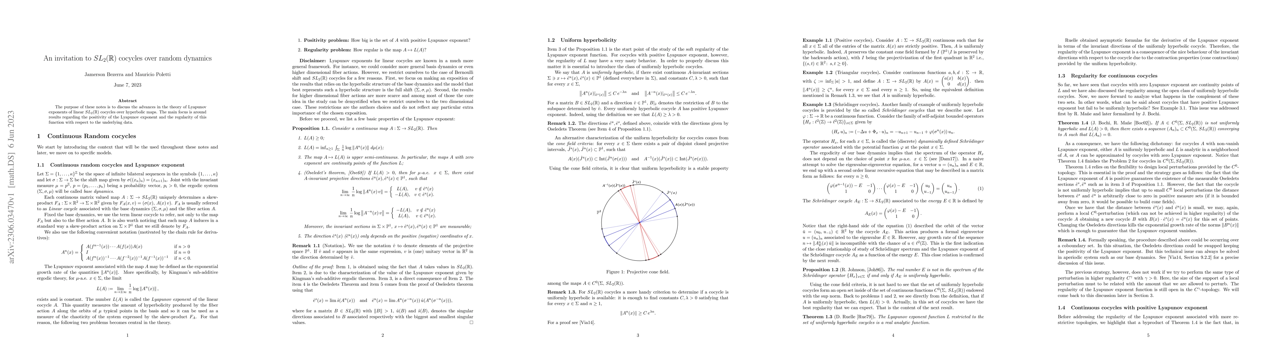 Thumbnail for An invitation to $\text{SL}_2(\mathbb{R})$ cocycles over random dynamics