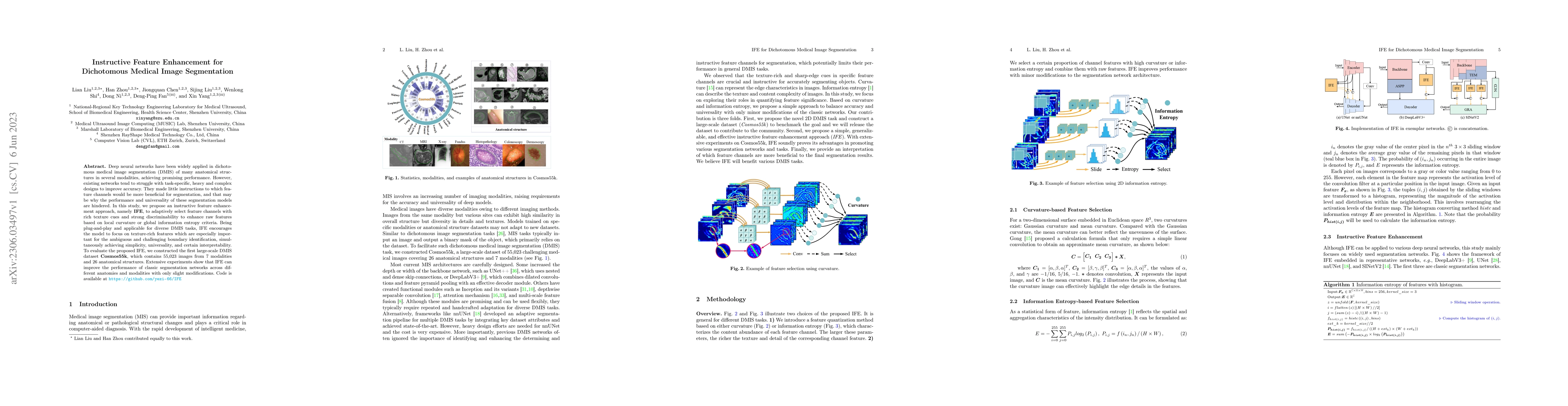 Thumbnail for Instructive Feature Enhancement for Dichotomous Medical Image
  Segmentation