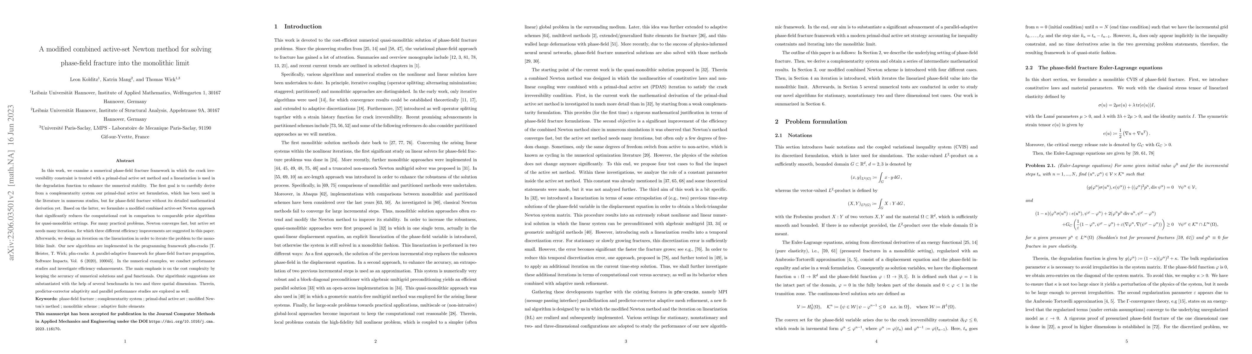 Thumbnail for A modified combined active-set Newton method for solving phase-field
  fracture into the monolithic limit