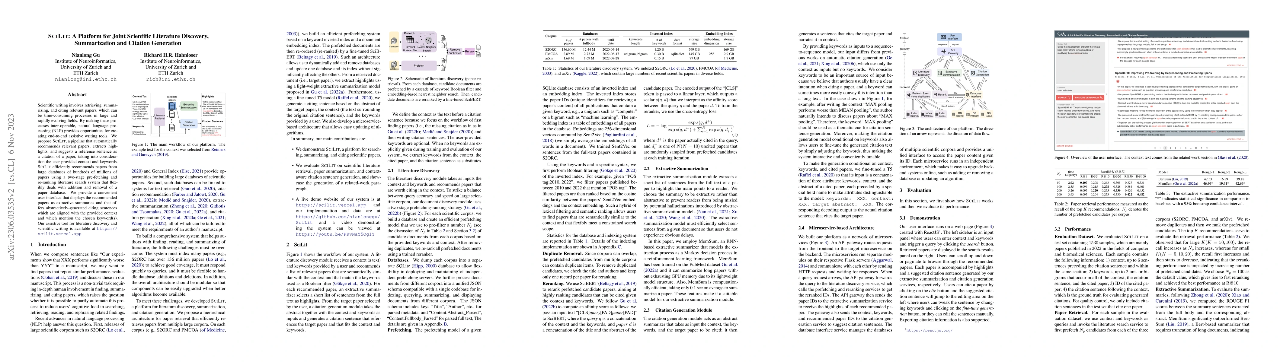 Thumbnail for SciLit: A Platform for Joint Scientific Literature Discovery,
  Summarization and Citation Generation