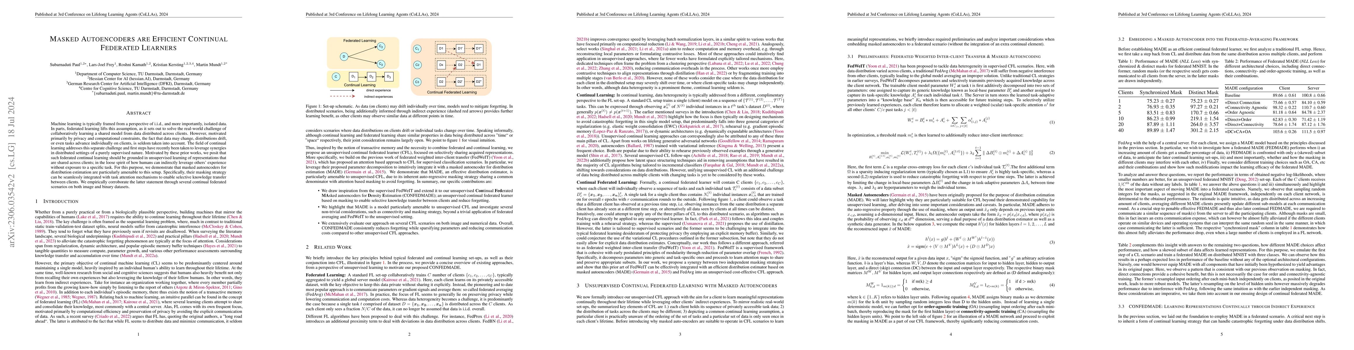 Thumbnail for Masked Autoencoders are Efficient Continual Federated Learners