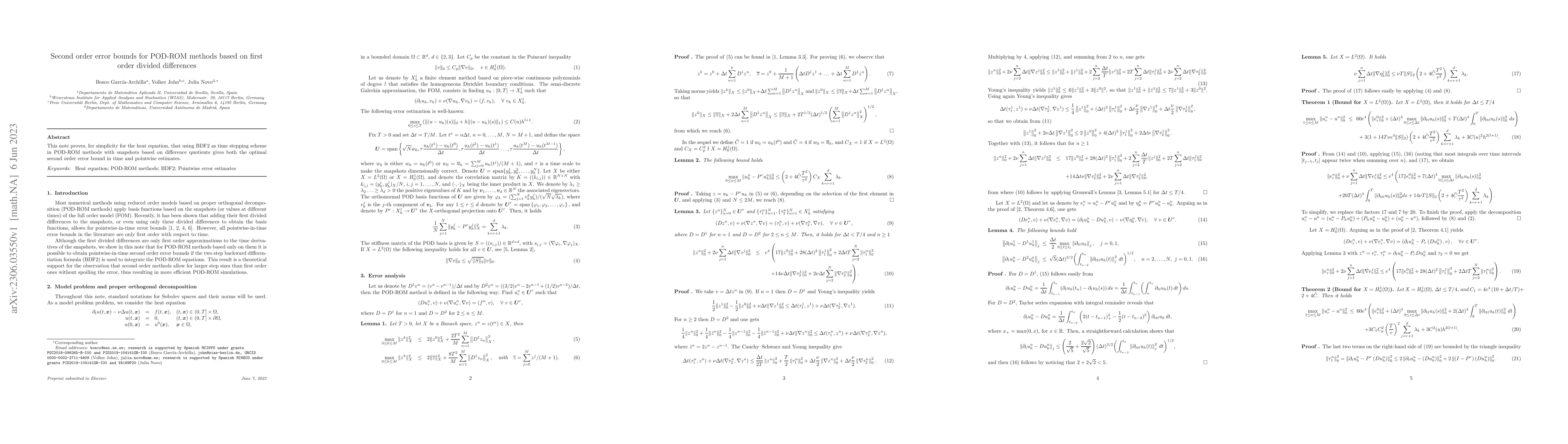 Thumbnail for Second order error bounds for POD-ROM methods based on first order
  divided differences