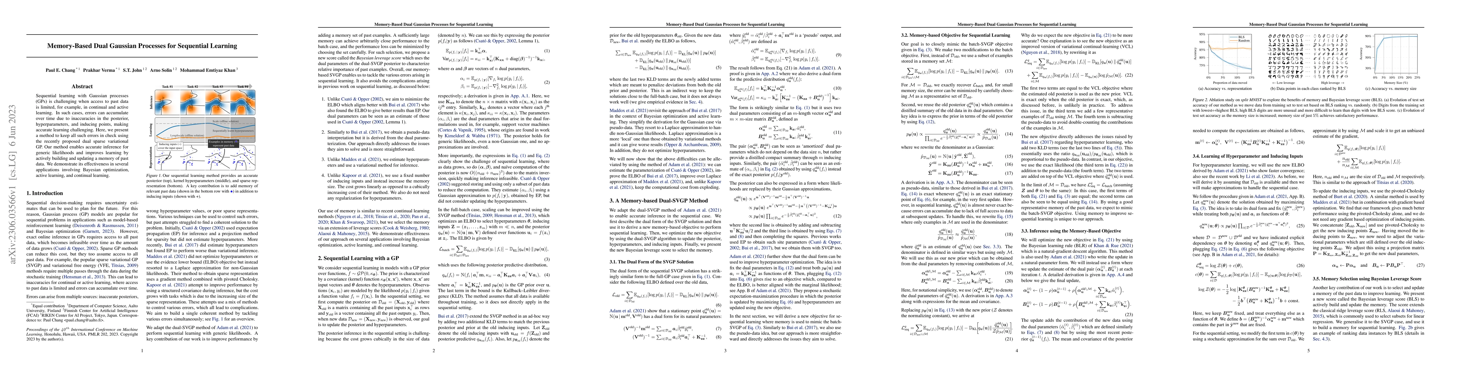 Thumbnail for Memory-Based Dual Gaussian Processes for Sequential Learning