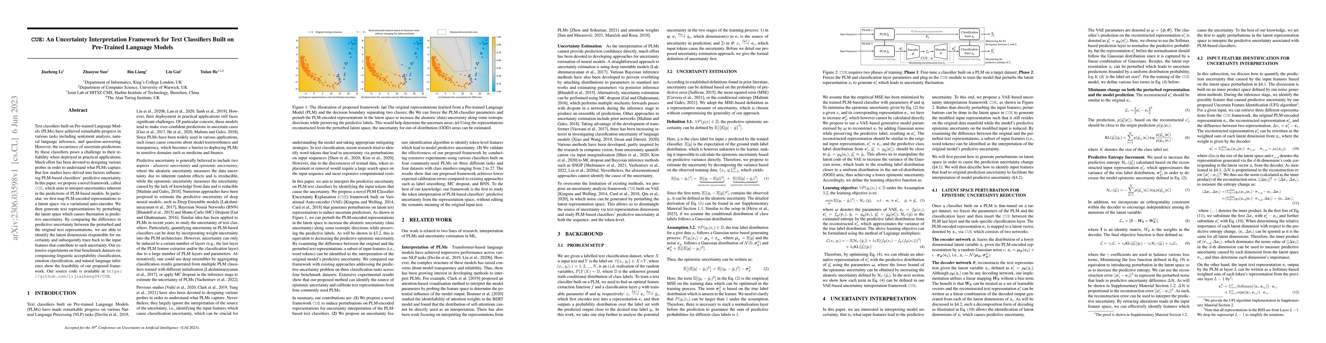Thumbnail for CUE: An Uncertainty Interpretation Framework for Text Classifiers Built
  on Pre-Trained Language Models