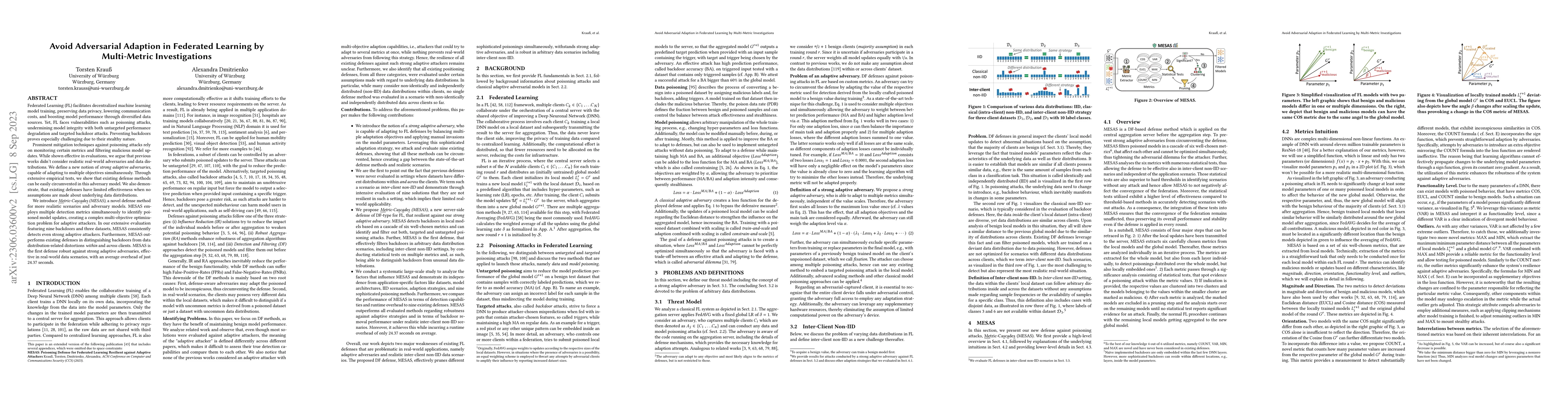 Thumbnail for Avoid Adversarial Adaption in Federated Learning by Multi-Metric
  Investigations