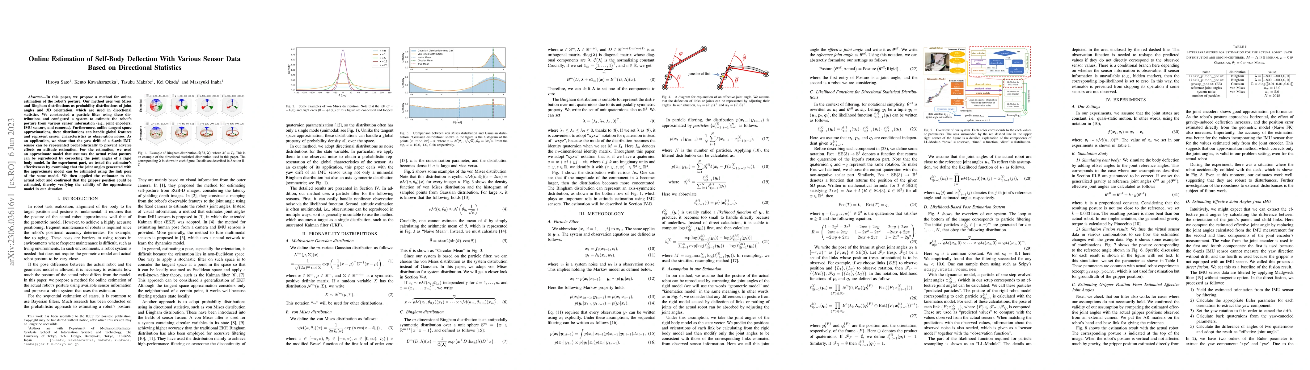 Thumbnail for Online Estimation of Self-Body Deflection With Various Sensor Data Based
  on Directional Statistics
