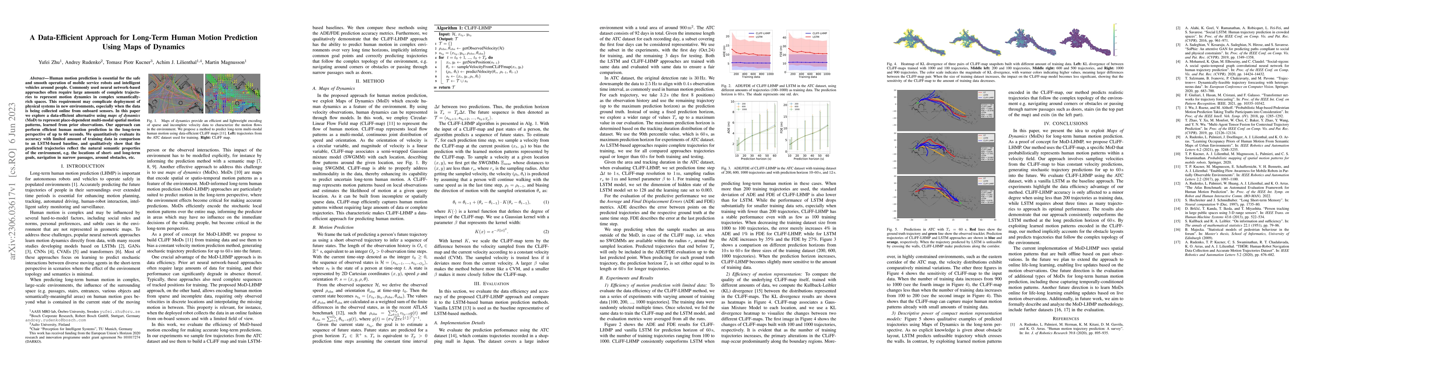 Thumbnail for A Data-Efficient Approach for Long-Term Human Motion Prediction Using
  Maps of Dynamics