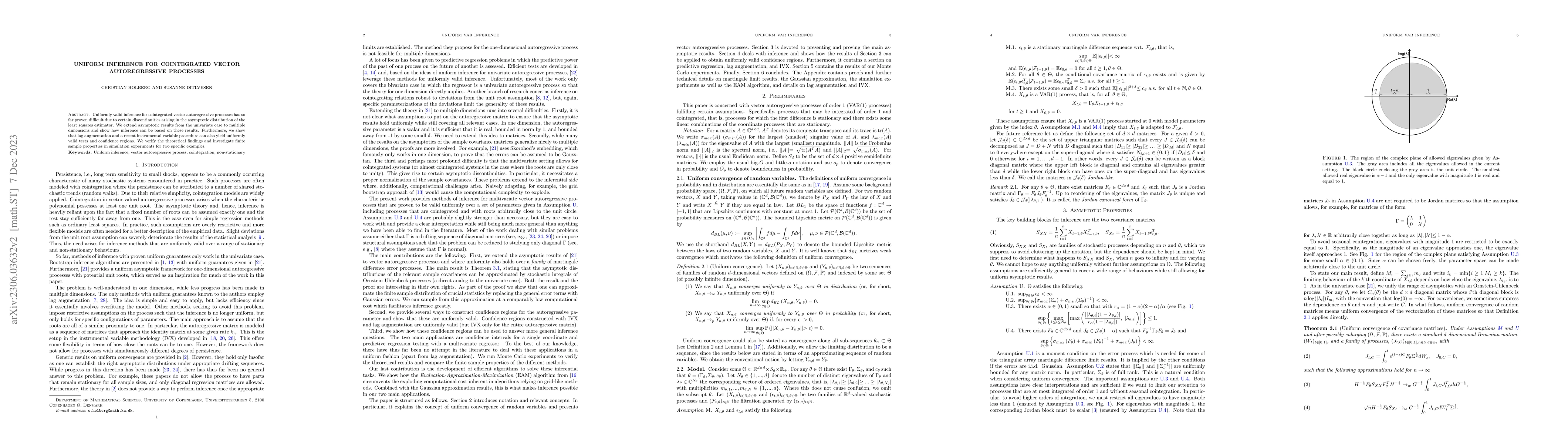 Thumbnail for Uniform Inference for Cointegrated Vector Autoregressive Processes