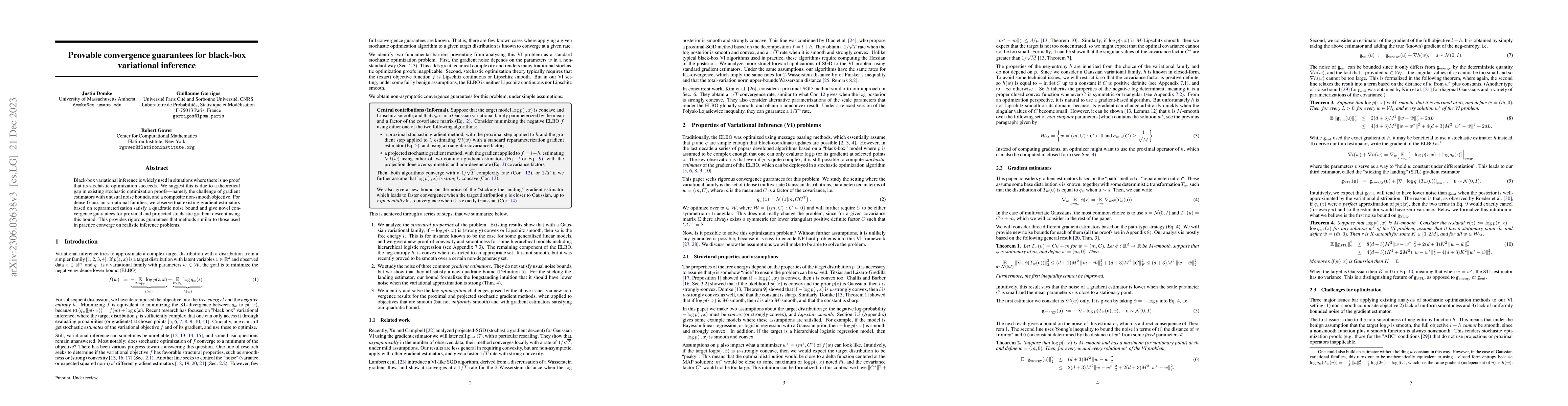 Thumbnail for Provable convergence guarantees for black-box variational inference