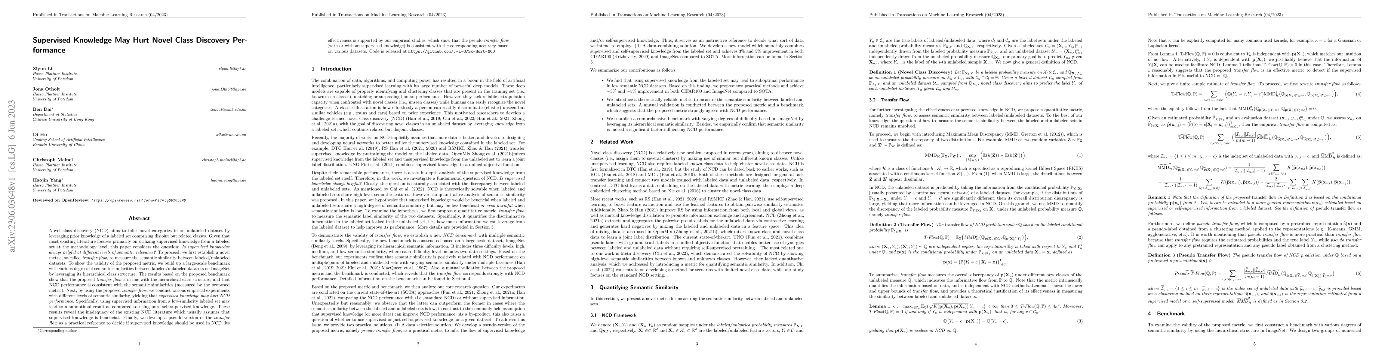 Thumbnail for Supervised Knowledge May Hurt Novel Class Discovery Performance