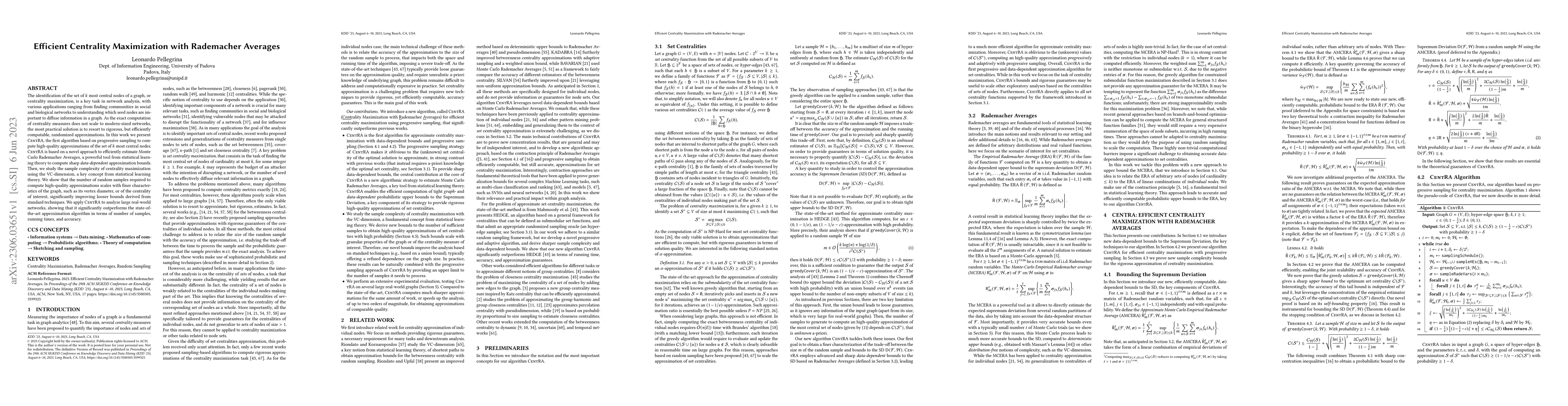 Thumbnail for Efficient Centrality Maximization with Rademacher Averages