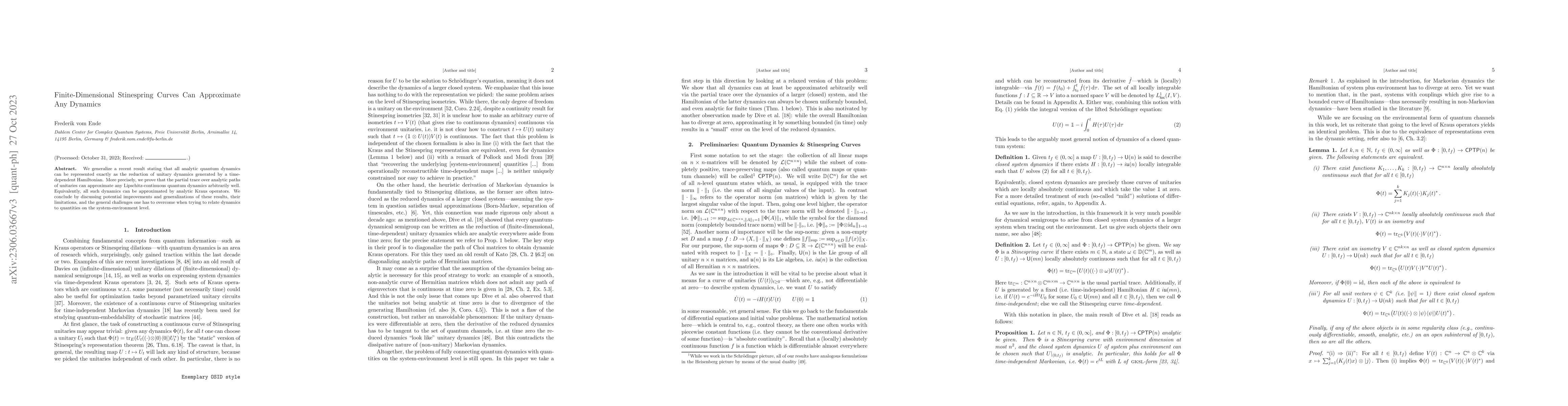 Thumbnail for Finite-Dimensional Stinespring Curves Can Approximate Any Dynamics