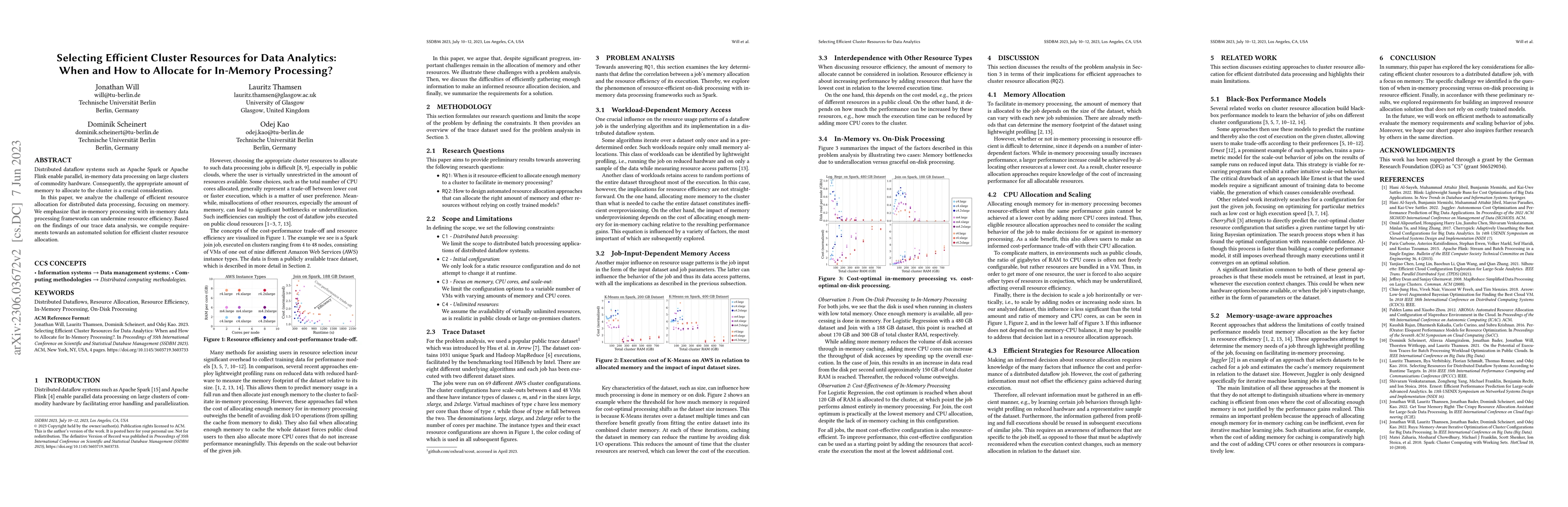 Thumbnail for Selecting Efficient Cluster Resources for Data Analytics: When and How
  to Allocate for In-Memory Processing?