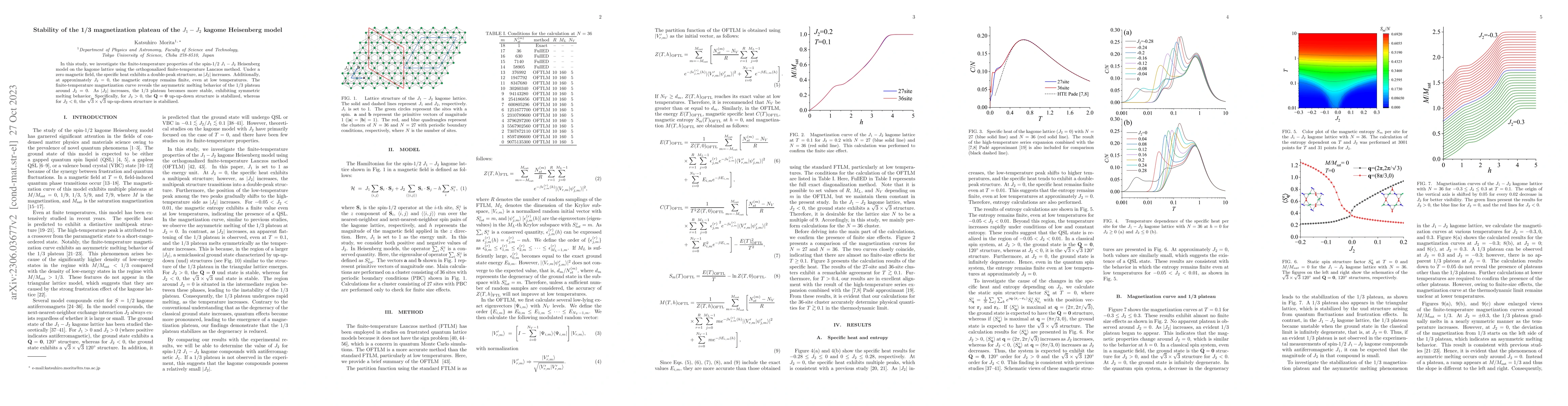 Thumbnail for Stability of the 1/3 magnetization plateau of the $J_1-J_2$ kagome
  Heisenberg model