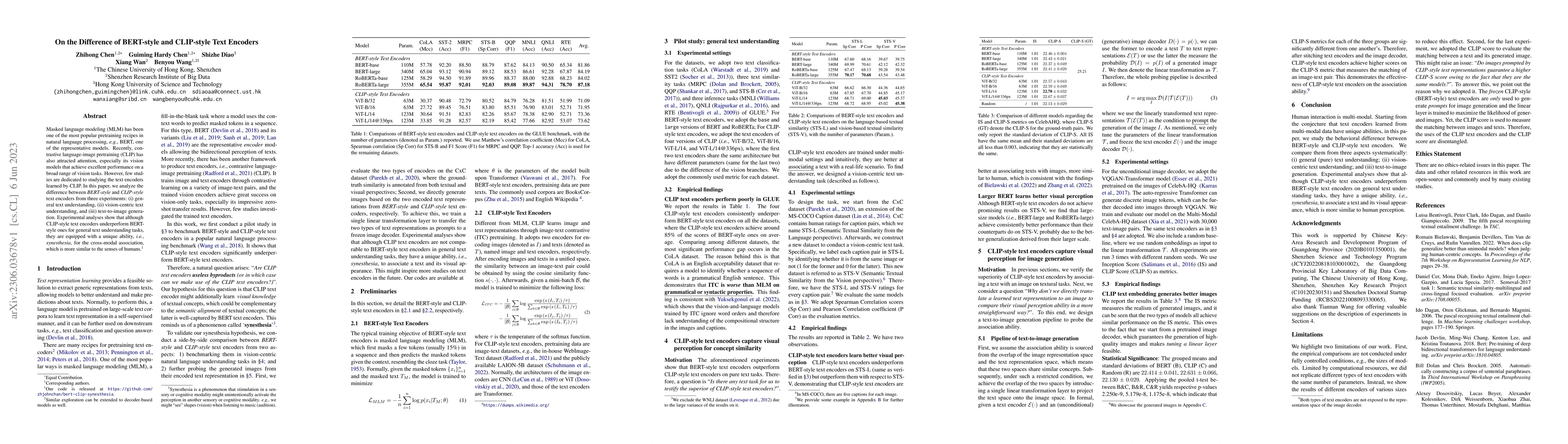 Thumbnail for On the Difference of BERT-style and CLIP-style Text Encoders