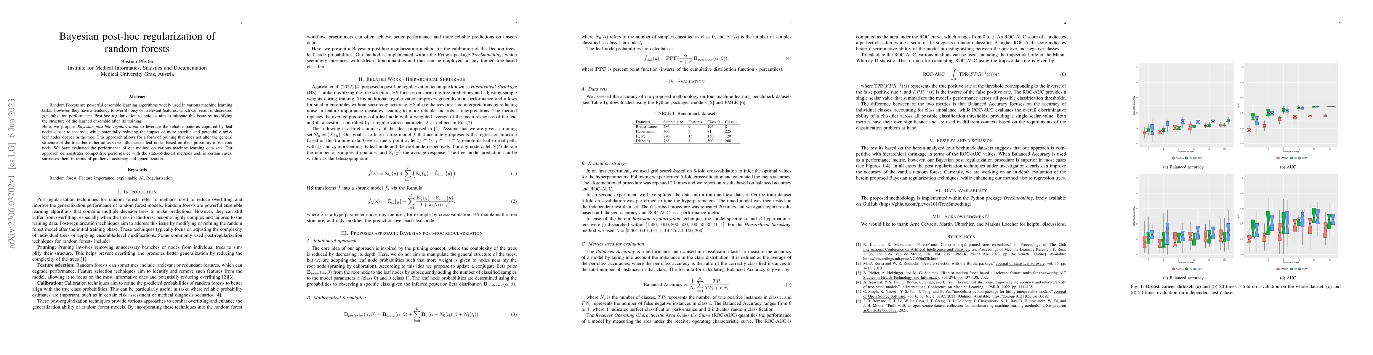 Thumbnail for Bayesian post-hoc regularization of random forests
