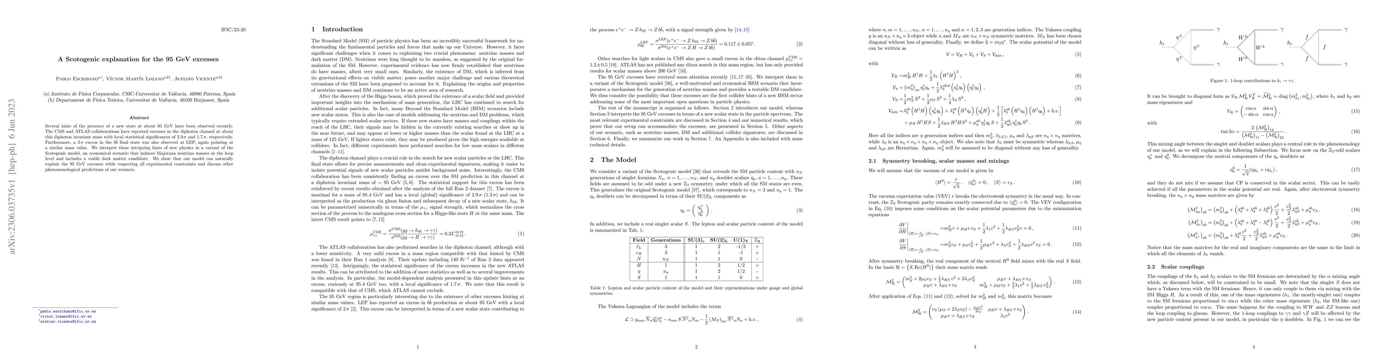 Thumbnail for A Scotogenic explanation for the 95 GeV excesses