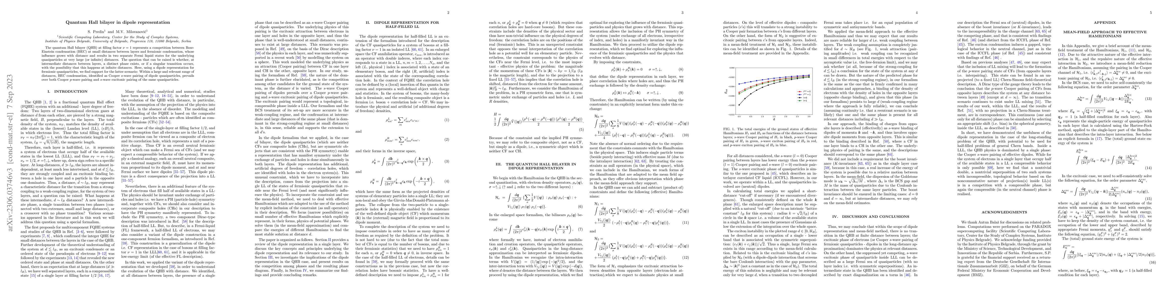 Thumbnail for Quantum Hall bilayer in dipole representation