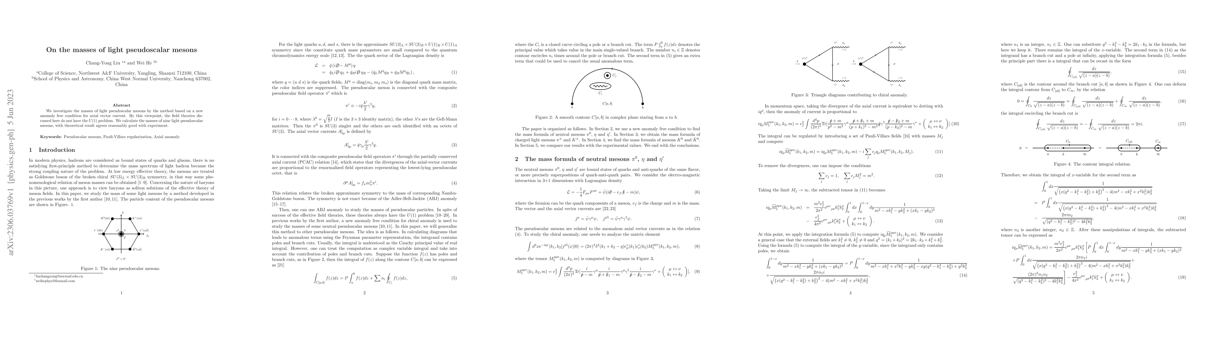 Thumbnail for On the masses of light pseudoscalar mesons