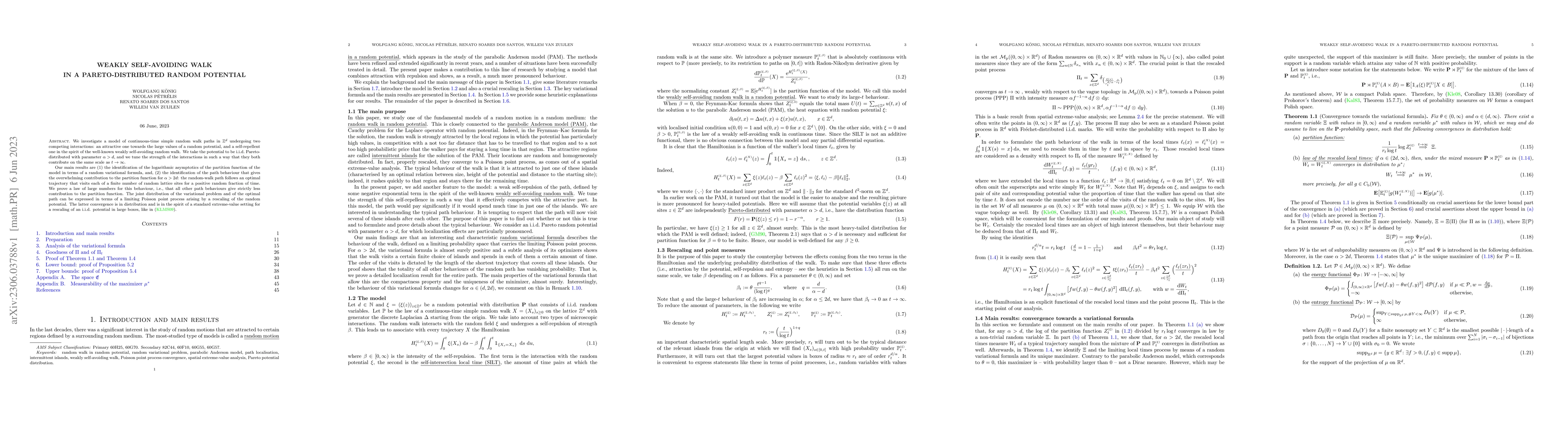 Thumbnail for Weakly self-avoiding walk in a pareto-distributed random potential
